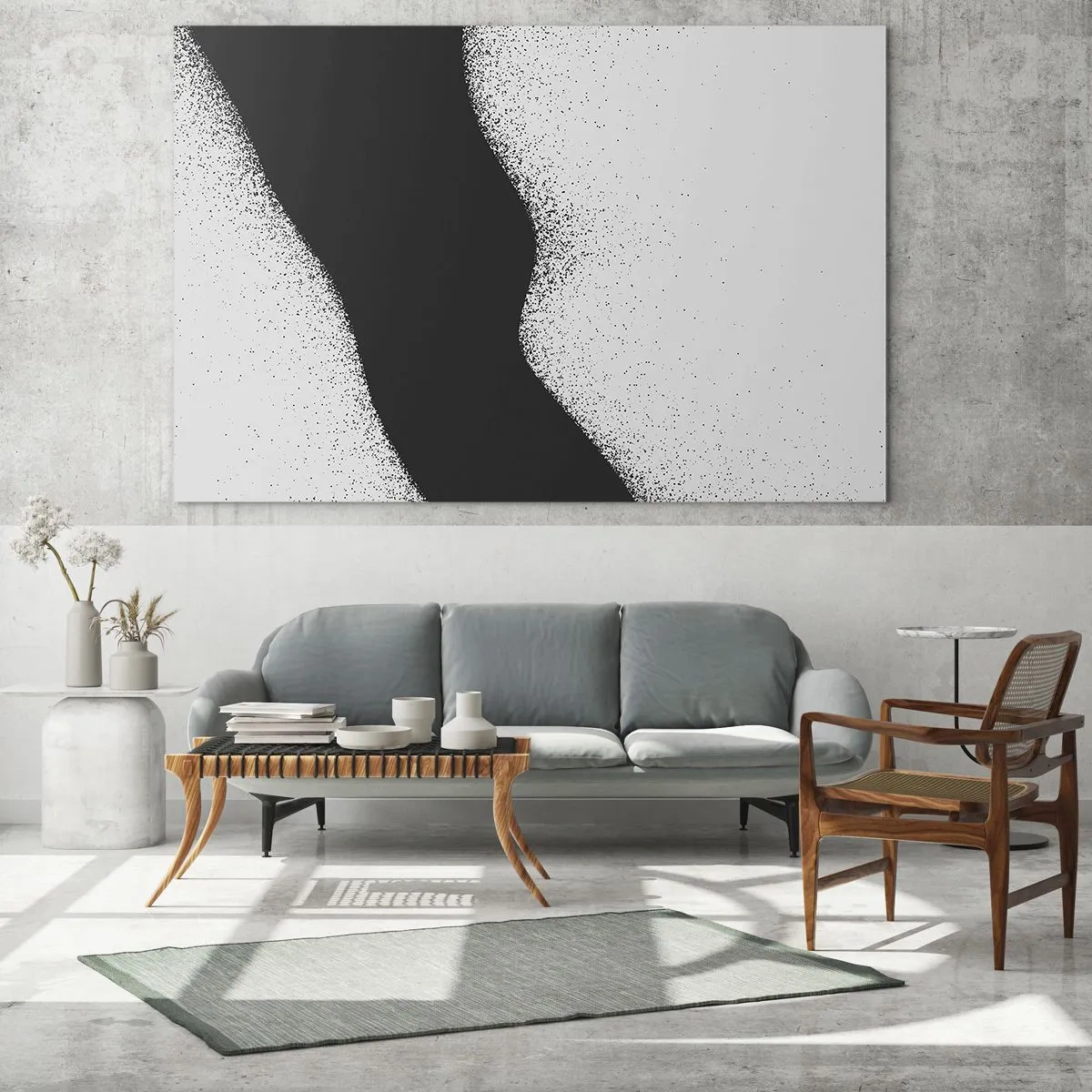 Schilderen op glas - Vloeibare balans - 120x50 cm