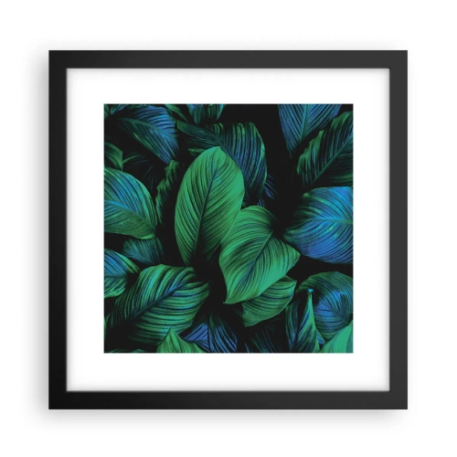 Poster in een zwarte lijst - In de groene menigte - 30x30 cm