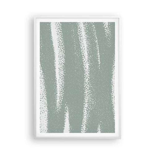 Poster in een witte lijst - Abstractie in een winterklimaat - 70x100 cm