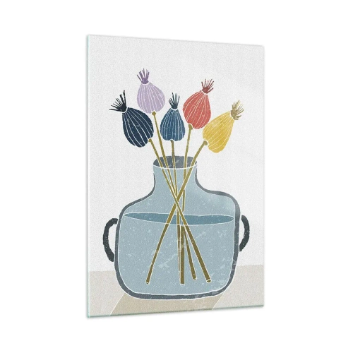 Schilderen op glas - Alsof hij met maanzaad heeft gezaaid - 50x70 cm
