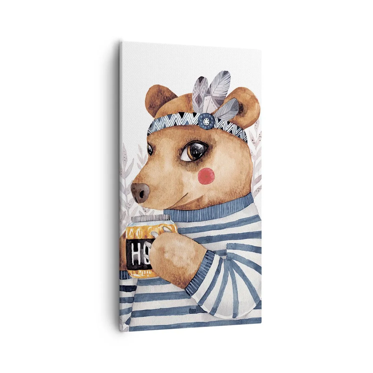 Schilderen op canvas - Zoete beer - 55x100 cm