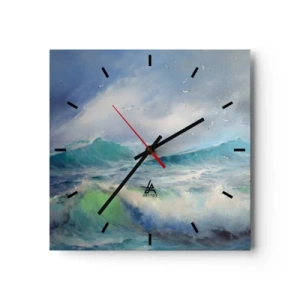 Wandklok - Klok - 'De wervelwind huilde van triomf...' - 30x30 cm