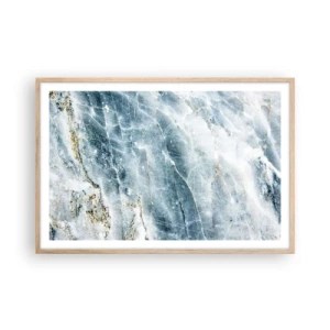 Een poster in een licht eiken lijst - Ijs wereld - 91x61 cm