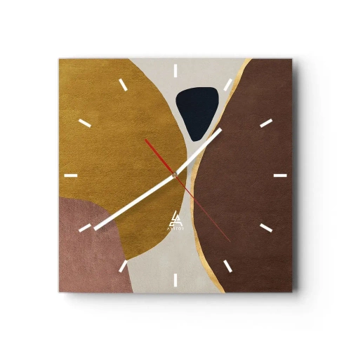 Wandklok - Klok - Abstractie – een plek in de ruimte - 30x30 cm