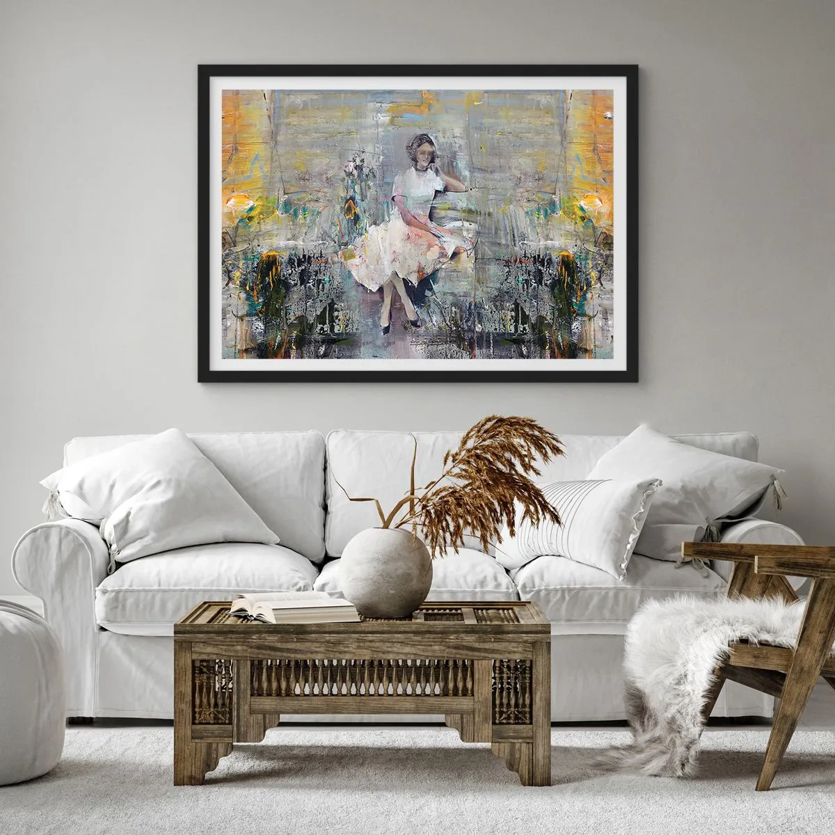 Poster in een zwarte lijst - Klassiek en modern - 91x61 cm