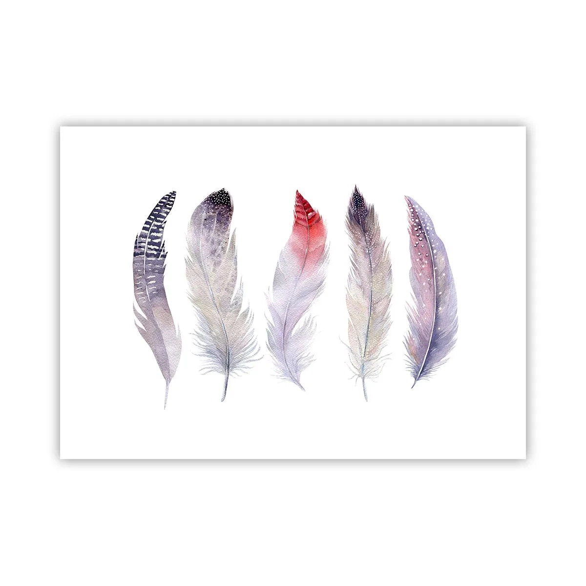 Poster - Delicaat als veelkleurige mist - 70x50 cm