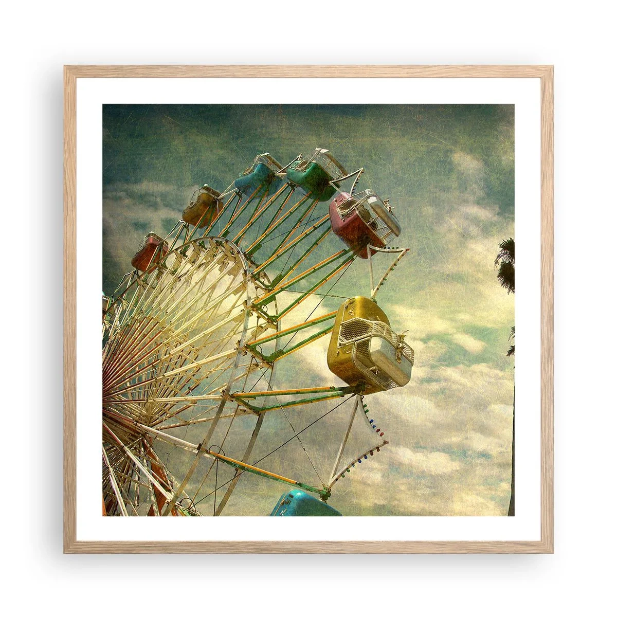 Een poster in een licht eiken lijst - Het zal zo zijn, het zal leuk zijn..., - 60x60 cm