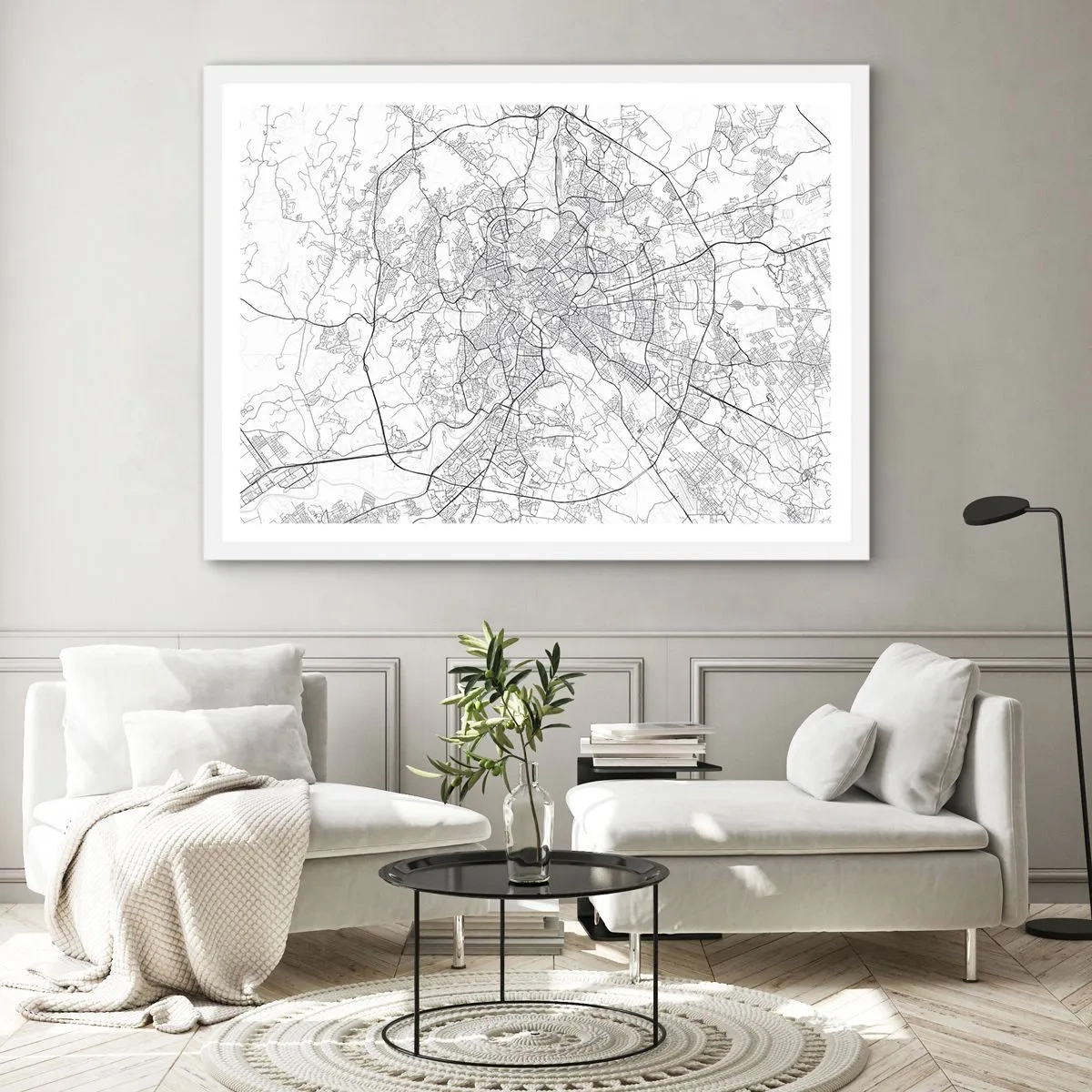 Poster in een witte lijst - Romeinse cirkel - 40x30 cm