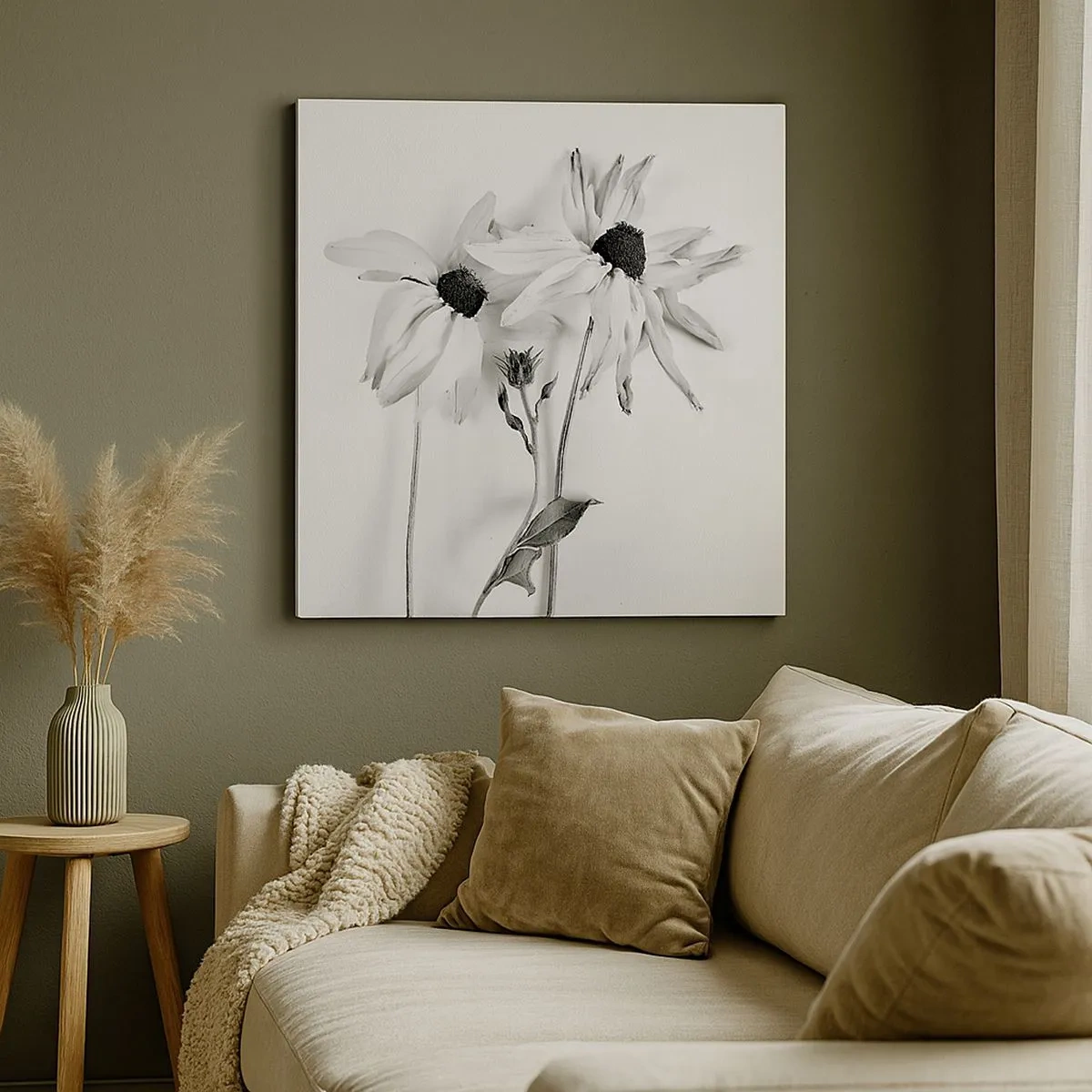 Schilderen op canvas - Niemand wil alleen zijn - 30x30 cm