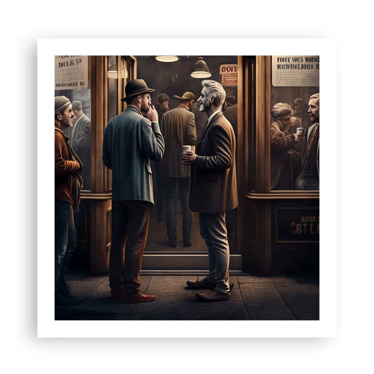 Poster - Een goed moment van de dag - 60x60 cm