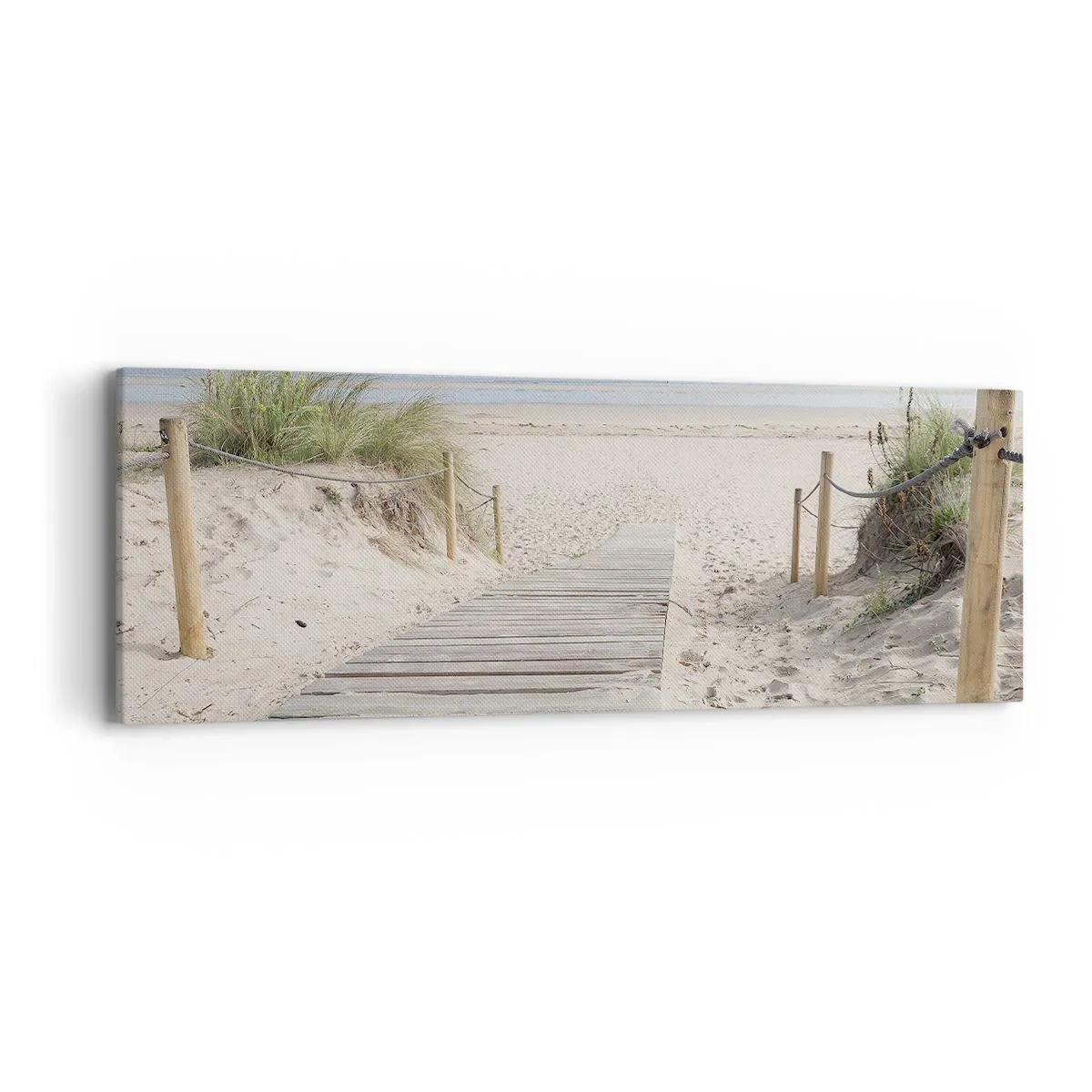 Schilderen op canvas - naar de horizon - 90x30 cm