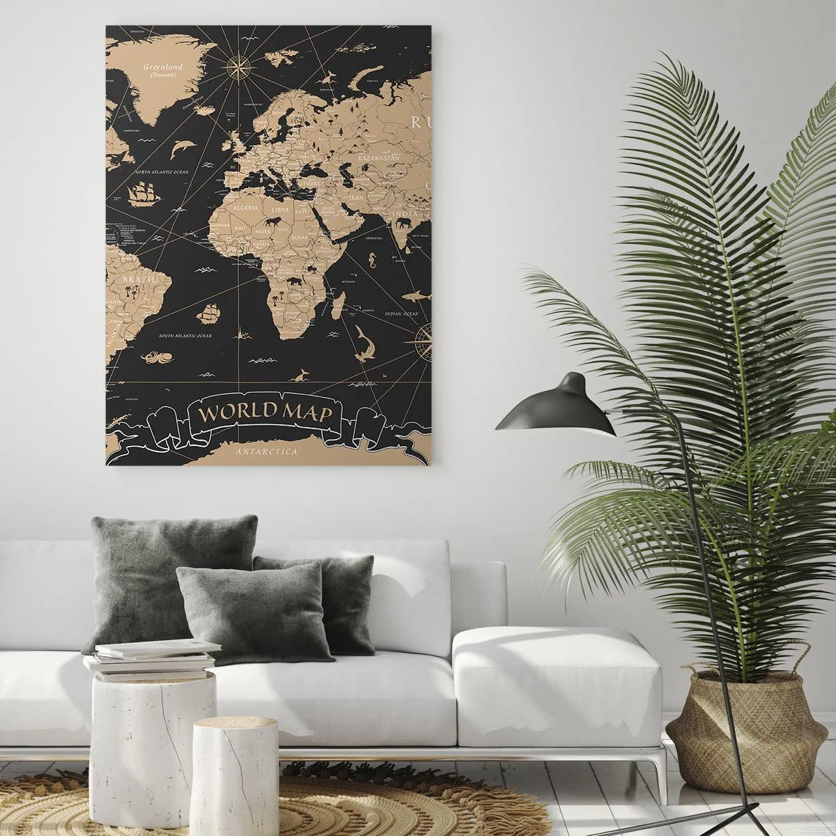 Schilderen op glas - De grenzen van mijn wereld - 50x70 cm