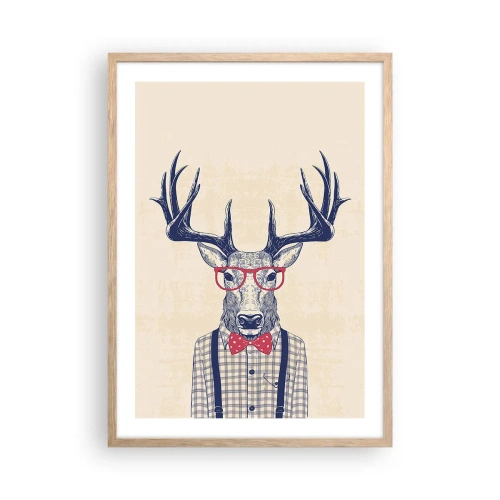 Een poster in een licht eiken lijst - Een grappig extravaganza - 50x70 cm