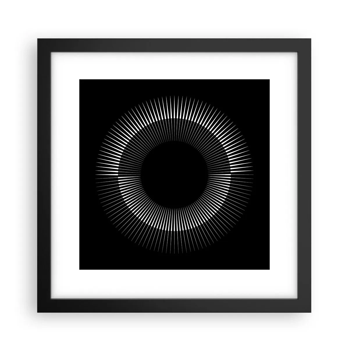 Poster in een zwarte lijst - Zwarte zon - 30x30 cm