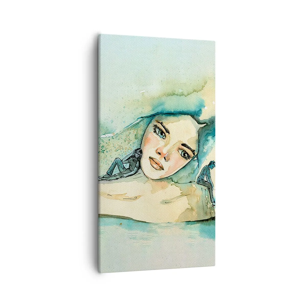 Schilderen op canvas - Ben ik blauw? - 55x100 cm