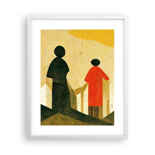Poster in een witte lijst - Er is nog een lange weg te gaan - 40x50 cm