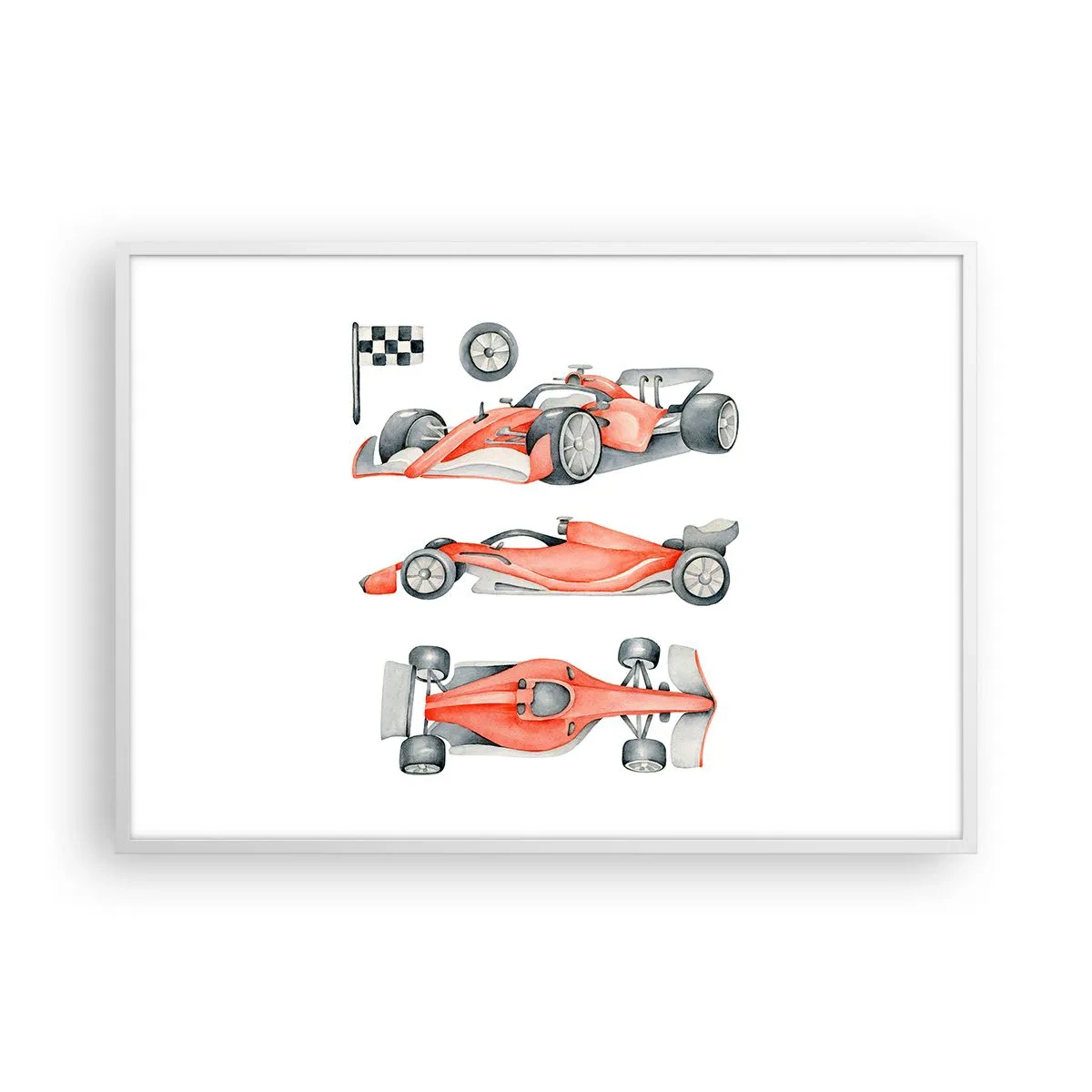 Poster in een witte lijst - Jaag je droom na - 100x70 cm