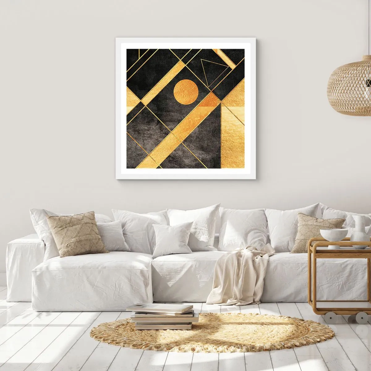 Poster in een witte lijst - De zon van de woestijn - 40x40 cm