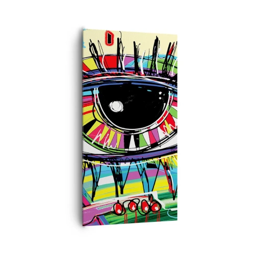 Schilderen op canvas - Kleurrijk oog - kleurrijke ziel - 65x120 cm
