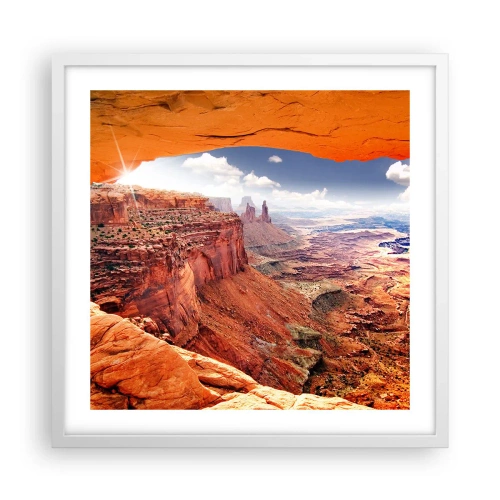 Poster in een witte lijst - Door de natuur zelf gebeeldhouwd - 50x50 cm