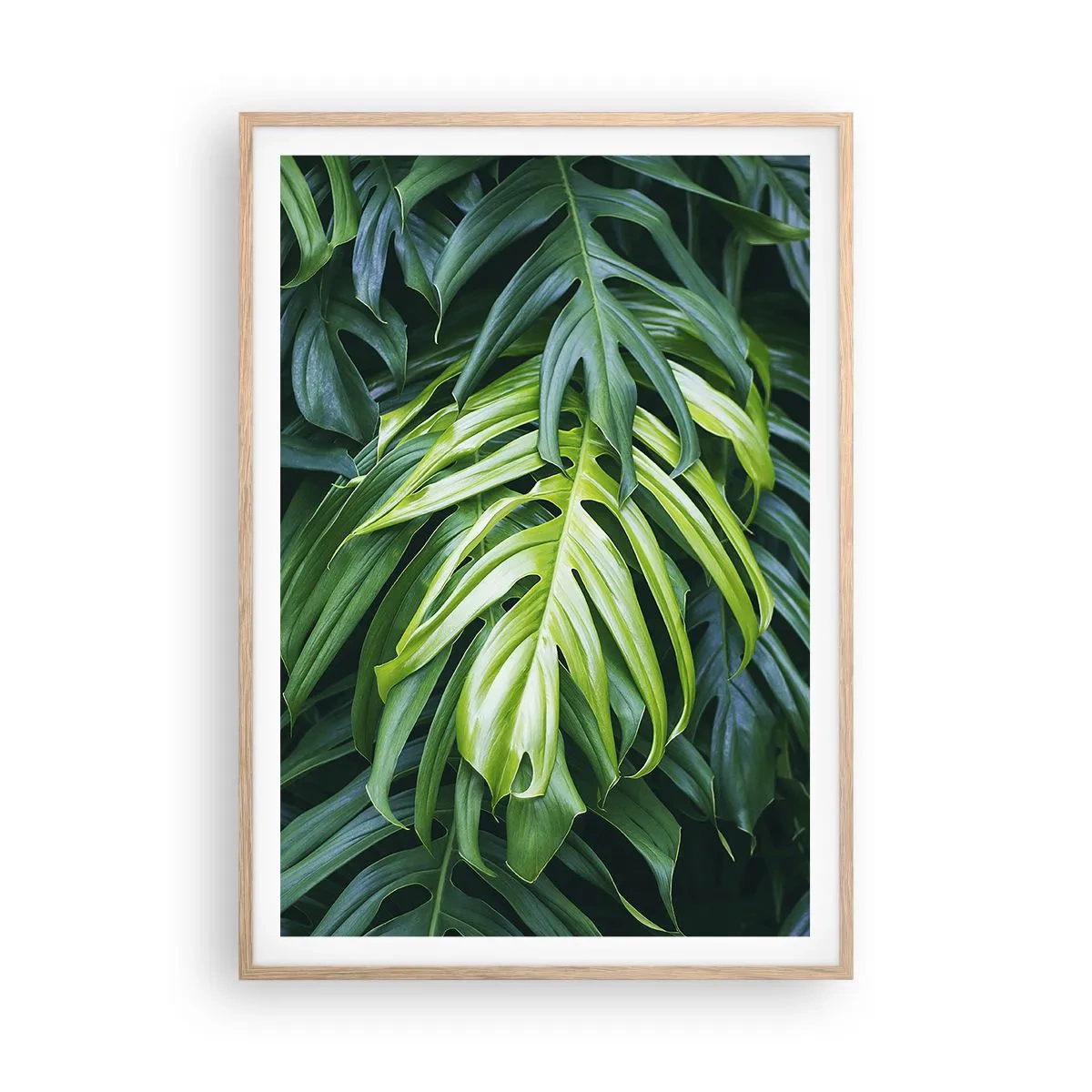 Een poster in een licht eiken lijst - Dompel jezelf onder in de frisheid - 70x100 cm