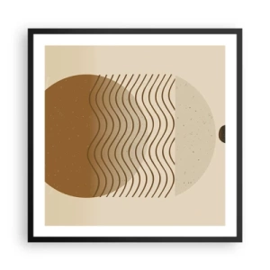 Poster in een zwarte lijst - Over de oorsprong van geometrische figuren - 60x60 cm