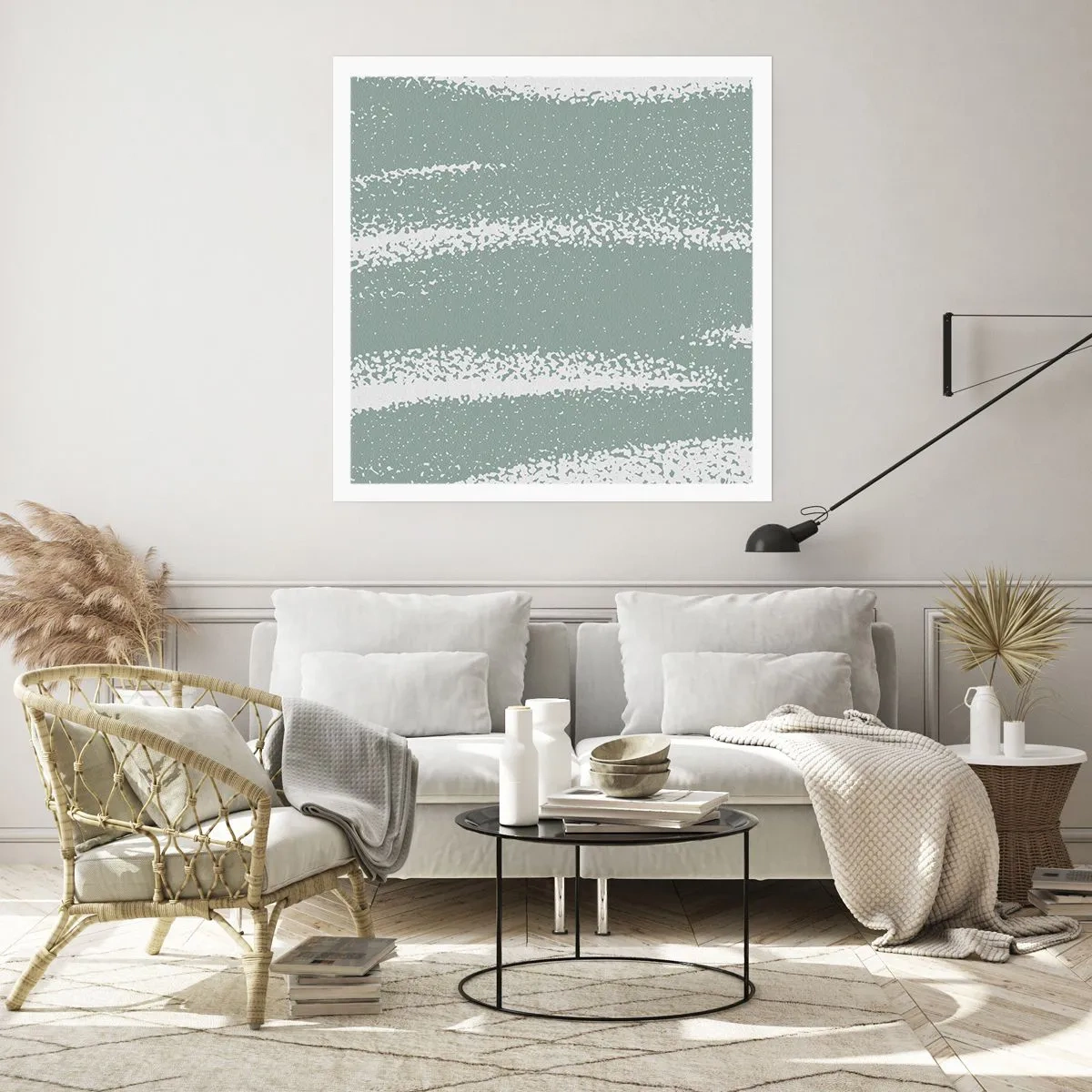 Poster - Abstractie in een winterklimaat - 40x40 cm