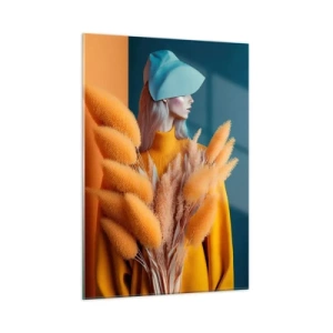 Schilderen op glas - Pluizig portret - 50x70 cm