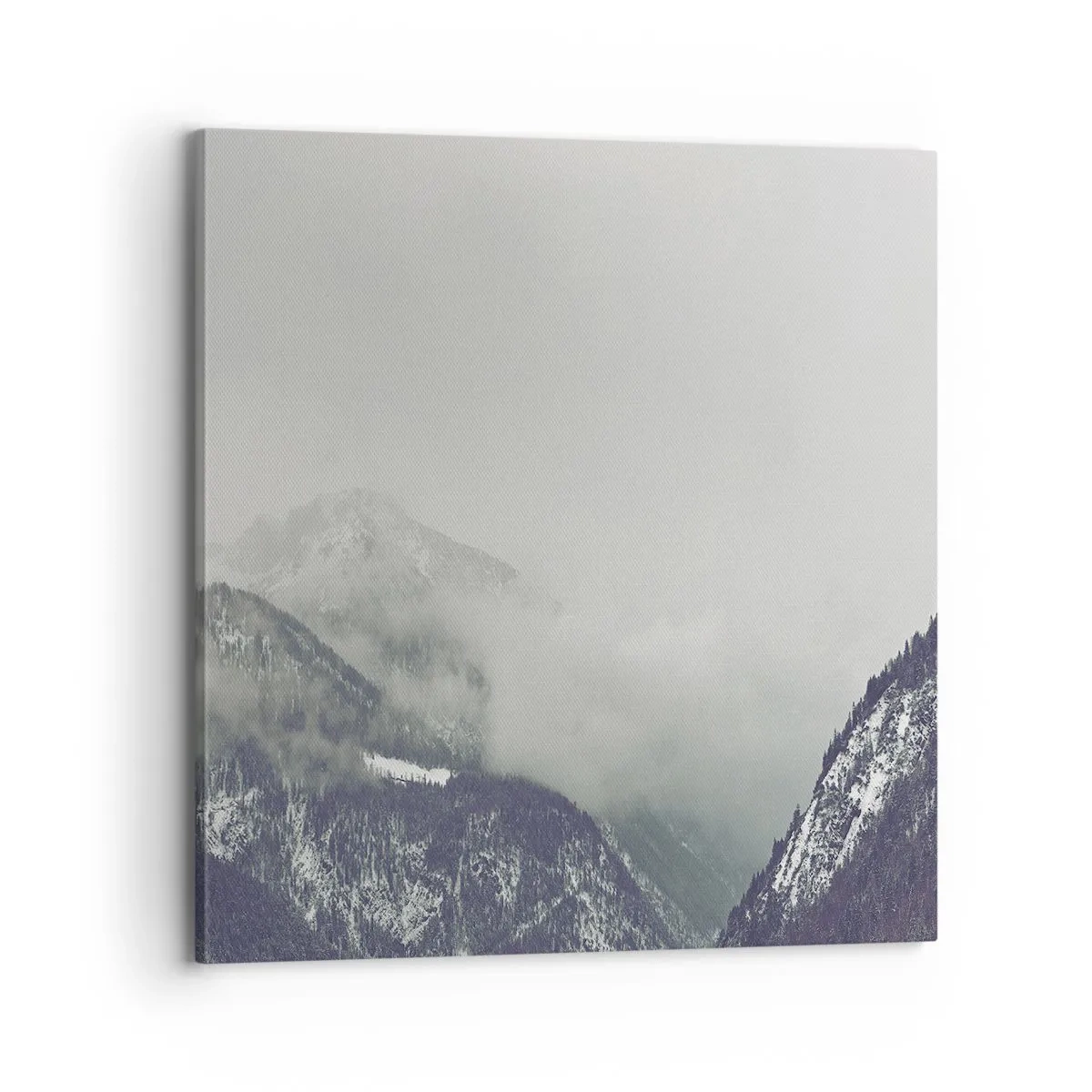 Schilderen op canvas - Mistige vallei - 70x70 cm