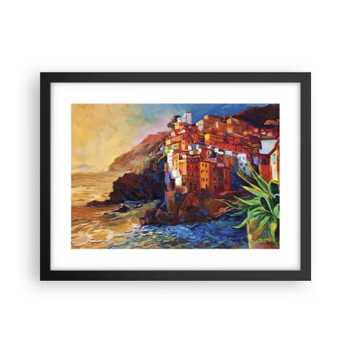 Poster in een zwarte lijst - Italiaanse sfeer - 40x30 cm