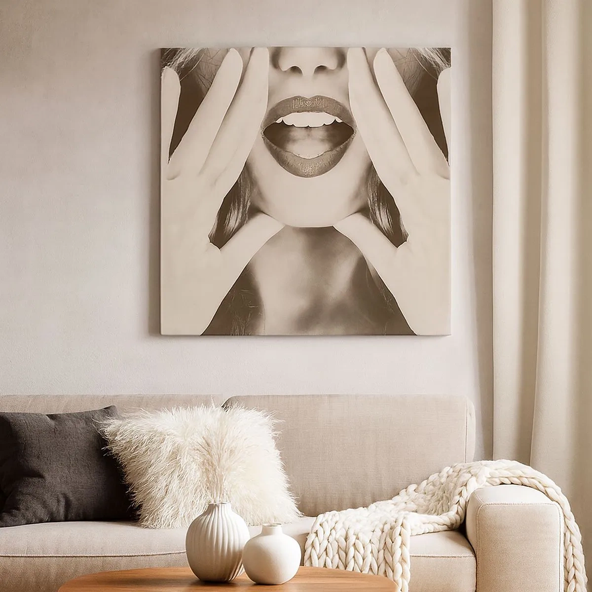 Schilderen op canvas - Ik kom al! - 30x30 cm