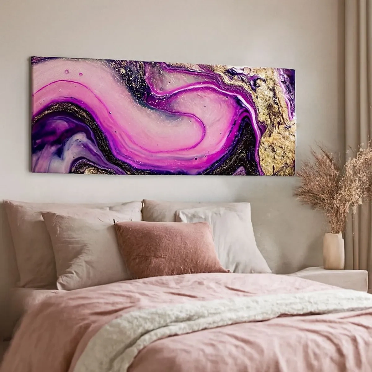 Schilderen op canvas - Een momentje achter de schermen - 100x40 cm