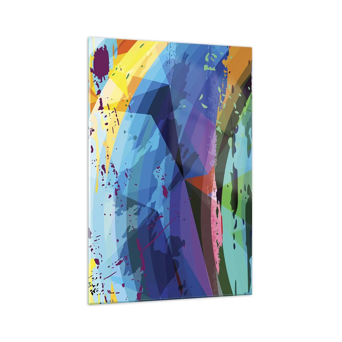 Schilderen op glas - Kleurrijke duizeligheid - 70x100 cm
