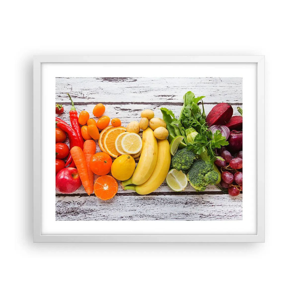 Poster in een witte lijst - Het is niet genoeg? - 50x40 cm