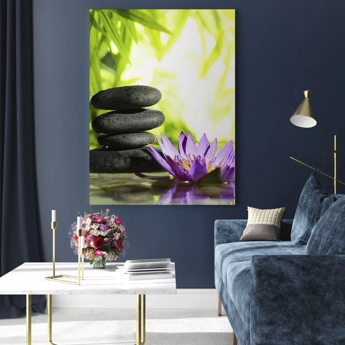 Schilderen op glas - In een bamboestruik - 50x70 cm