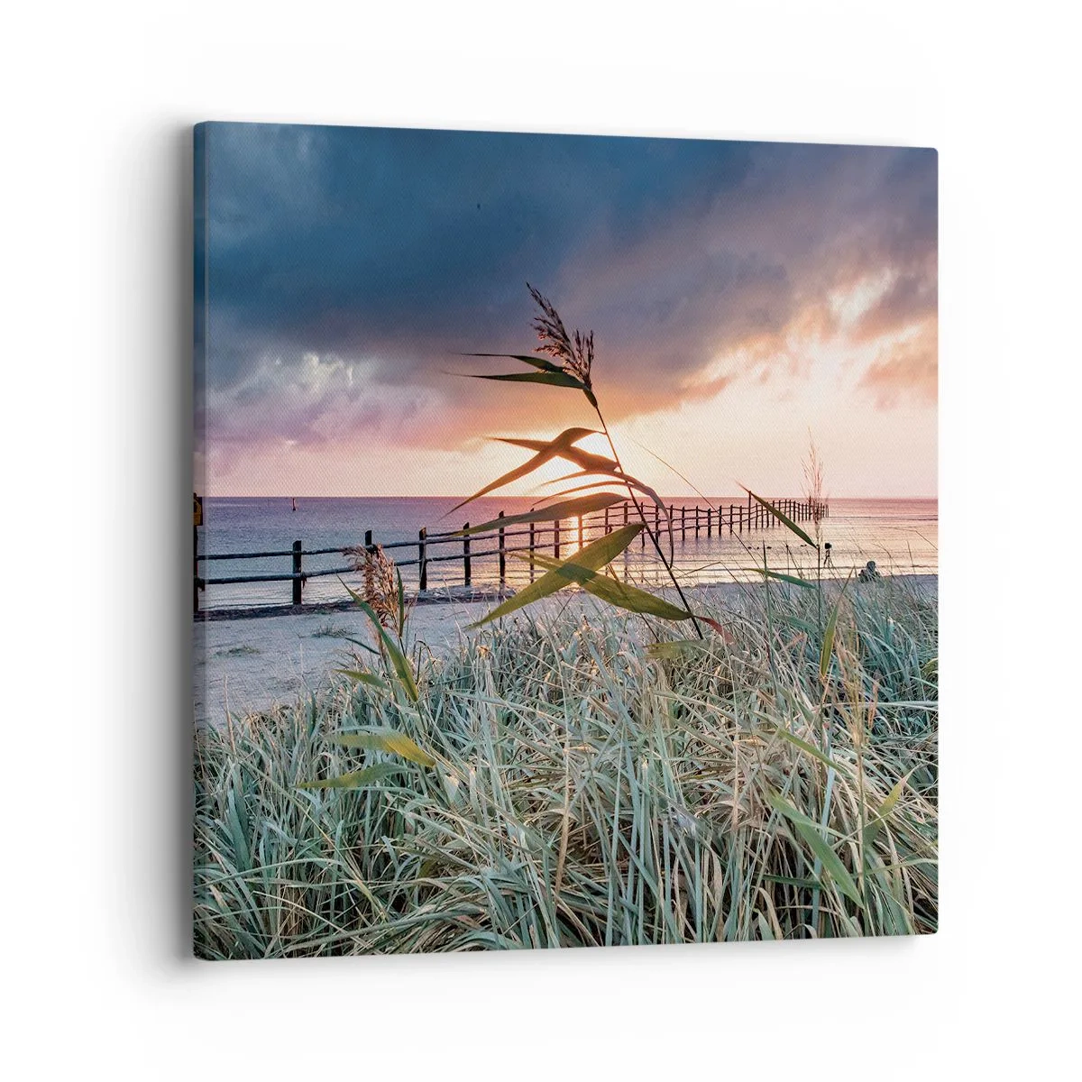 Schilderen op canvas - Het gaat niet met de wind mee - 40x40 cm