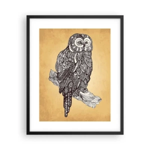 Poster in een zwarte lijst - Ingewikkelde ornamenten van wijsheid - 40x50 cm