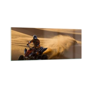 Schilderen op glas - Op de golven van zand - 100x40 cm