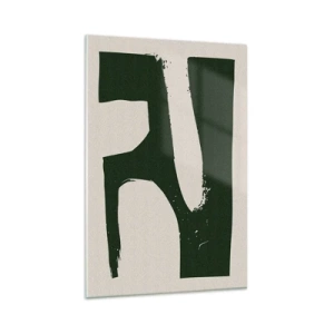 Schilderen op glas - Baaien van wit - 80x120 cm