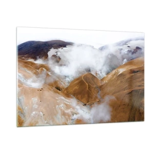 Schilderen op glas - De rauwe schoonheid van IJsland - 120x80 cm