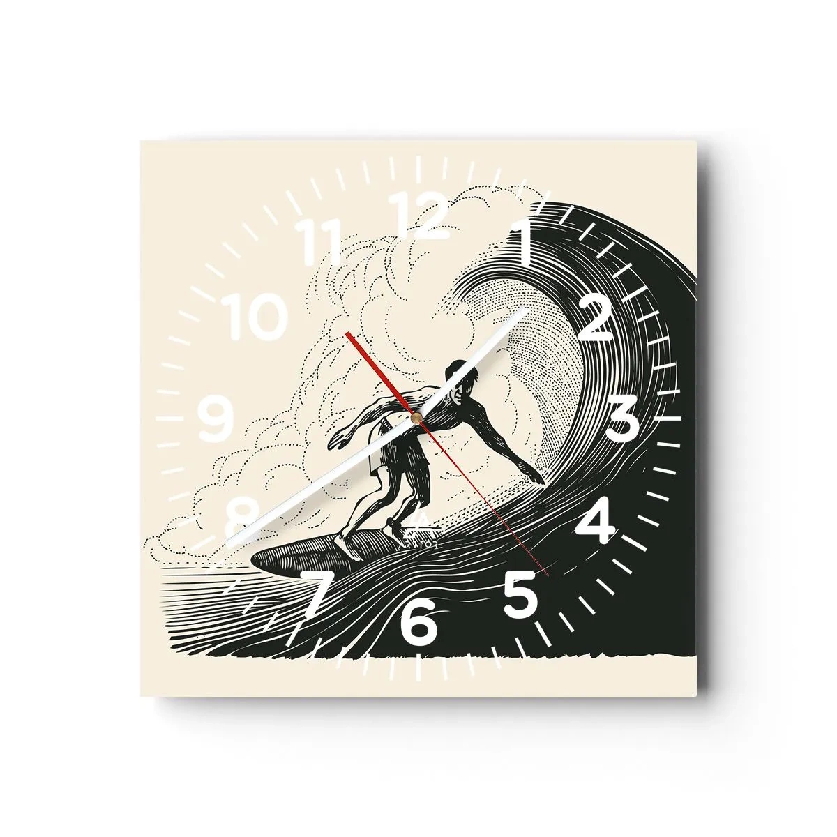 Wandklok - Klok - Koning van de golf - 30x30 cm