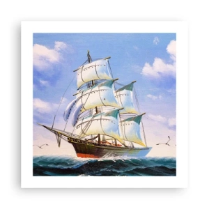 Poster - Trots met de wind - 50x50 cm