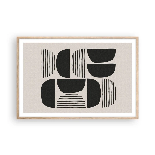 Een poster in een licht eiken lijst - Halfslachtige deals - 91x61 cm