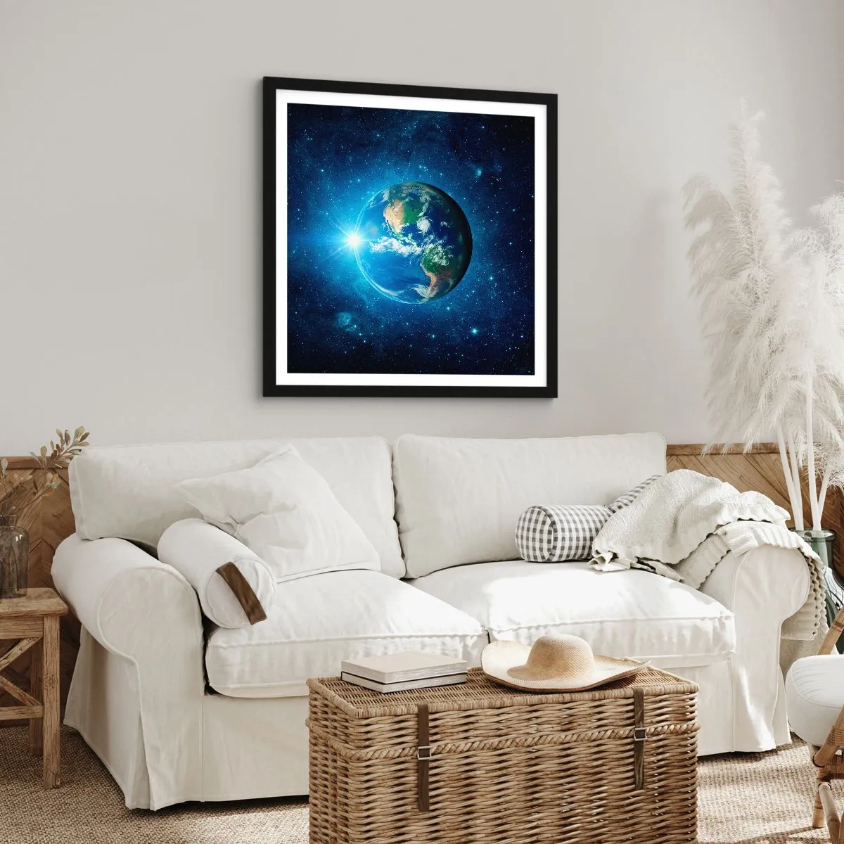 Poster in een zwarte lijst - We zijn in de hemel - 30x30 cm