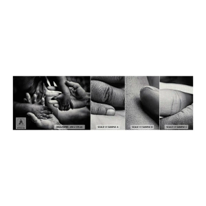Fotobehang Monster Premium Canvas - Om mens te zijn - Handen, Mensen, Liefde - 100x30 cm