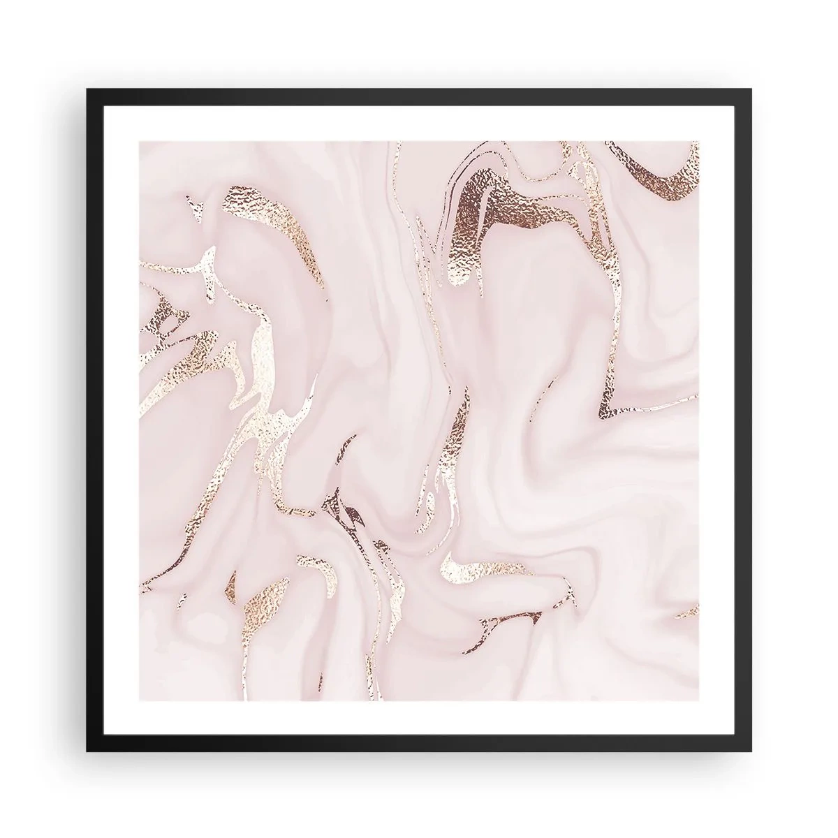 Poster in een zwarte lijst - In een roze sjaal - 60x60 cm