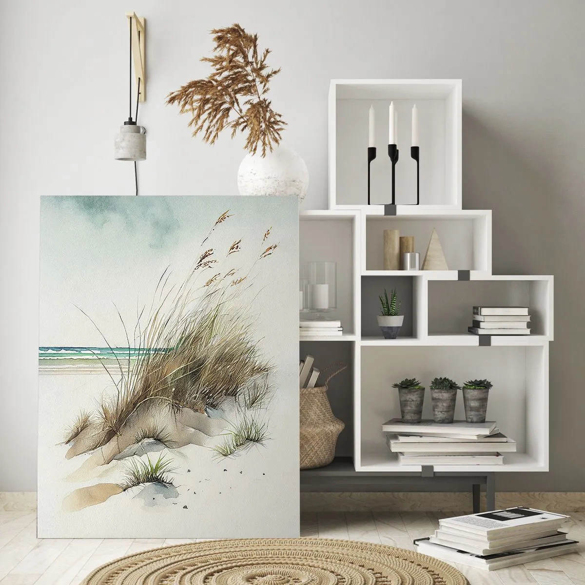 Schilderen op glas - Bedekt met zand - 80x120 cm