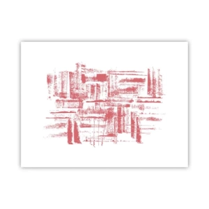 Poster - De rode stad - 40x30 cm