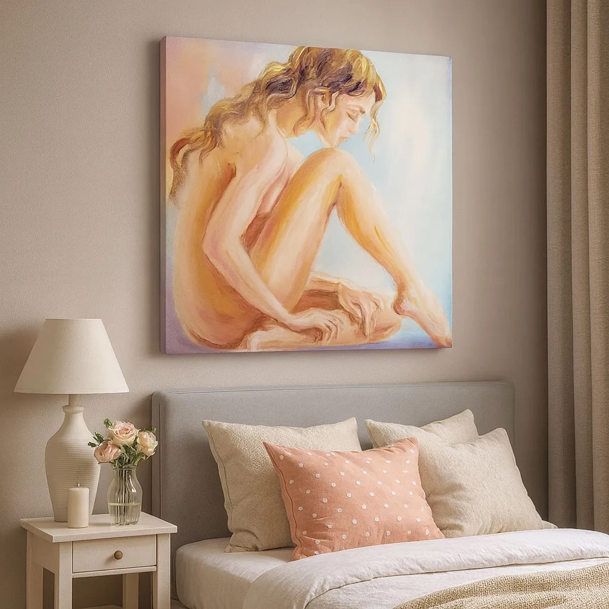 Schilderen op canvas - De daad van de jeugd - 30x30 cm