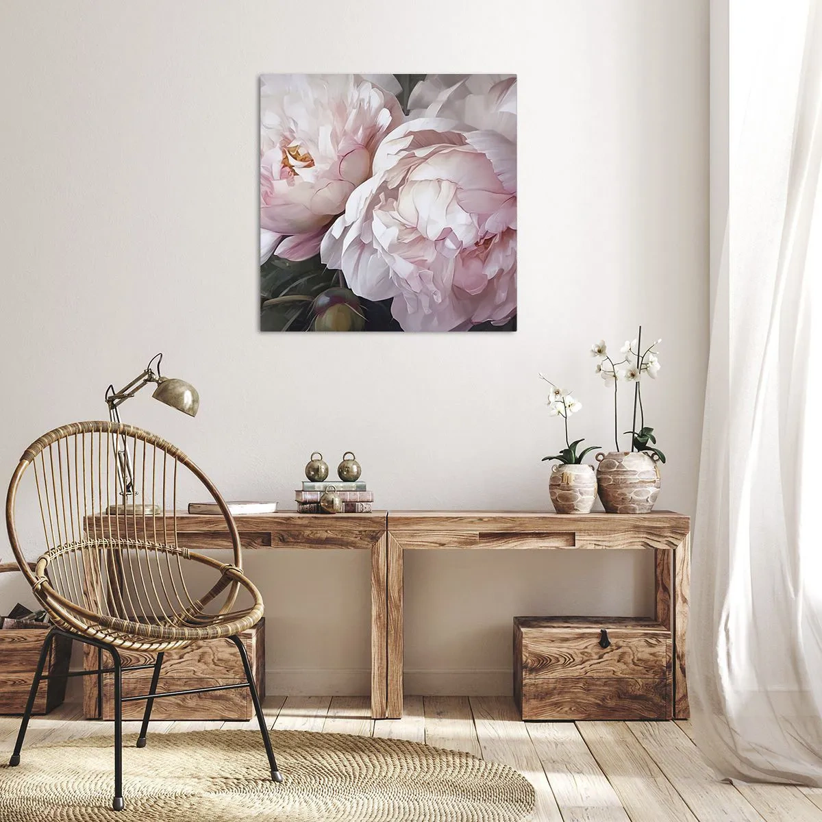 Schilderen op canvas - In bloei gestopt - 30x30 cm